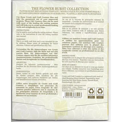 Couture. The Flower Burst Collection - Reflections Template 17324 Die Set. Craft
