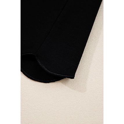 Black Varsity Stripe Detail Drop Shoulder Pullover Mini Skirt Set