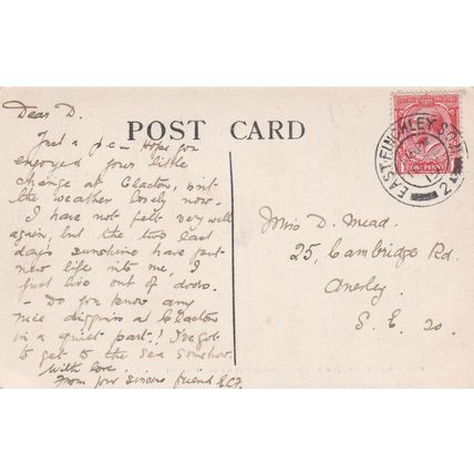 EC919 HAMPSTEAD HEATH -KEEPERS HOUSE AND FOUNTAIN. LL PRINTED POSTCARD