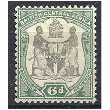 British Central Africa (Nyasaland) 1897 SG46 6d Black & Green Mounted Mint.