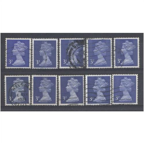 BULK STOCK.3p Ultramarine x 10.Type Unchecked.Fine Used.nb12l