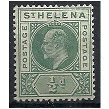 St Helena 1902 SG53 1/2d Green Mounted Mint . .