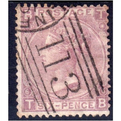 Sg104 6d lilac plate 6 fine used T B (B147)