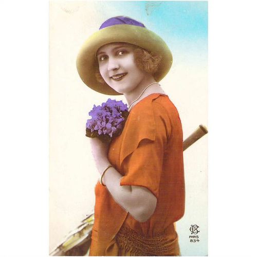CARTE POSTALE - MODE - FEMME A CHAPEAU - REF 54
