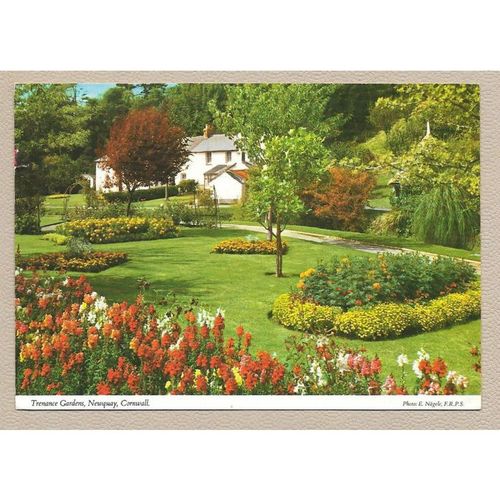 Cornwall postcard Trenance Gardens Newquay pu 1990