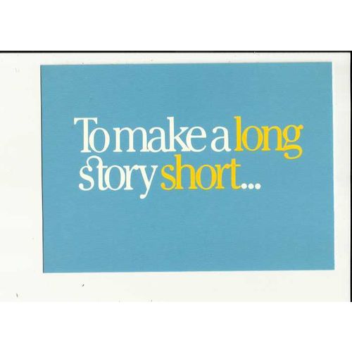 PC 814 LONG SHORT STORY Postcard by Camden Graphics