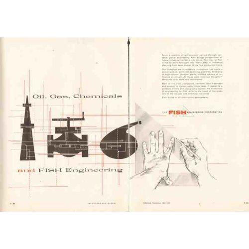fish engineering corp 1959 oil gas chemicals achievement vintage ad
