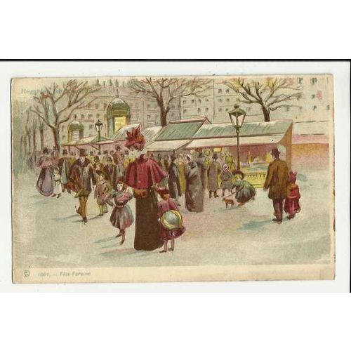 Art FETE FORAINE Early French Postcard (1001)