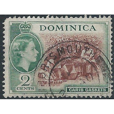 Dominica 1962 SG142a 2c Chocolate & Grey-Green Fine Used . ..