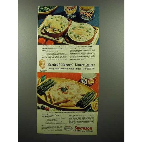 1953 Swanson Chicken & Turkey Ad - Hungry?