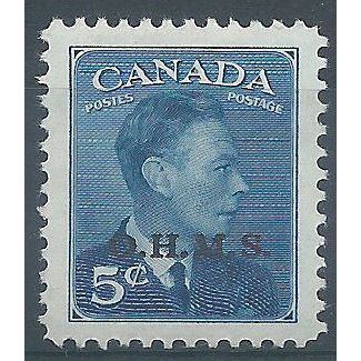Canada 1949 O176 5c Blue OHMS Service Mounted Mint . ..