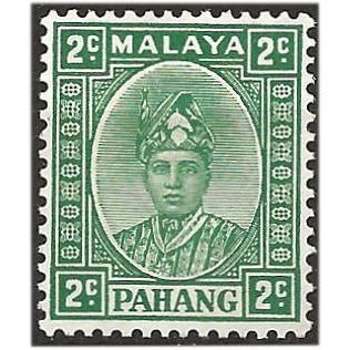 Pahang 1936 SG30 2c Green Mounted Mint . .. .