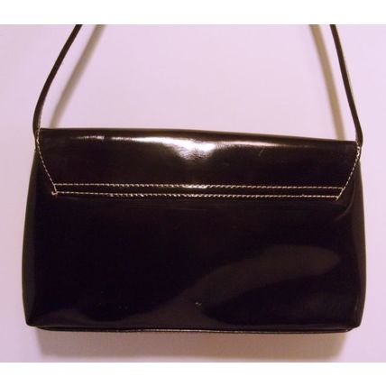 Vintage Victoria's Secret Black Patent Leather Shoulder Bag Like New