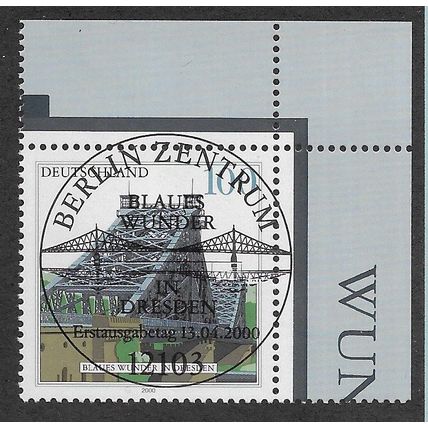 GER 2000 100pf 'BRIDGES'(CORNER MARGIN) FINE USED(EBID75-361)