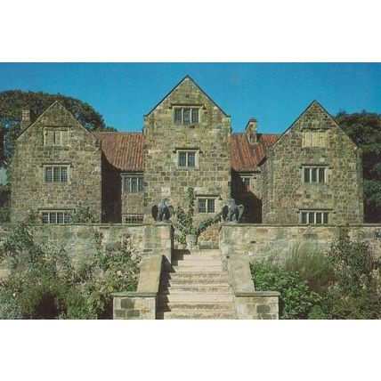 Washington Old Hall Steps National Trust Visitors Rare 1980s Postcard
