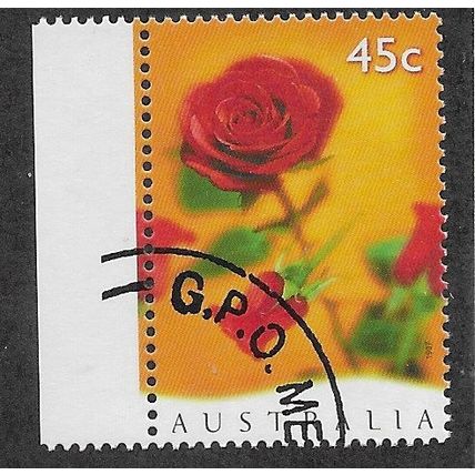 AUS 1997 45c 'ST VALENTINES DAY' (C.T.O) FINE USED (EBID76-483)