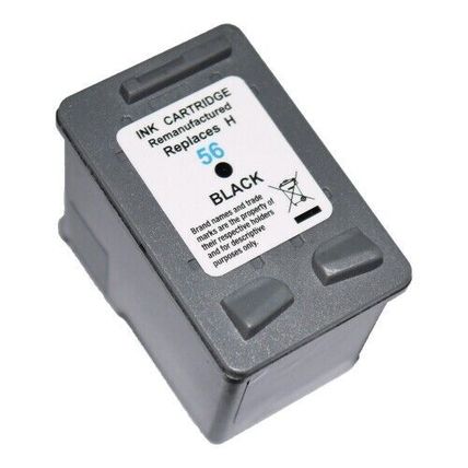 Compatible with HP No. 56 (C6656A) Black - PREMIUM ink Remanufactured Inkjet Car