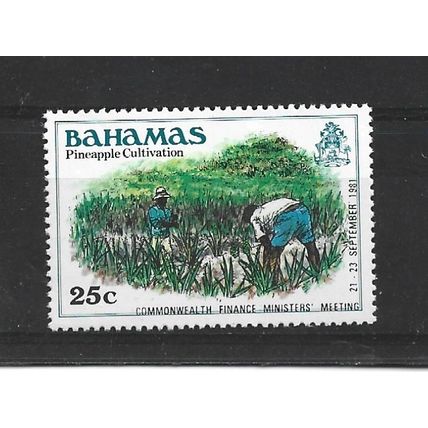 Bahamas.SG566 25c Pineapple Cultivation.Unmounted Mint.Sep23