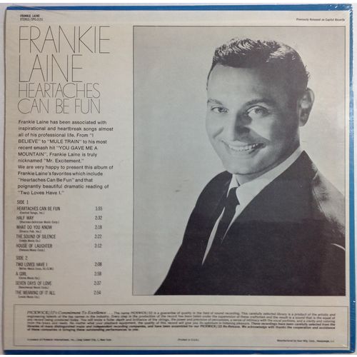 Heartaches Can Be Fun by Frankie Laine - Pickwick SPC-3151 [vinyl LP]