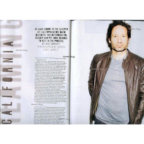 Clipping David Duchovny Californication Magazine Article cutting