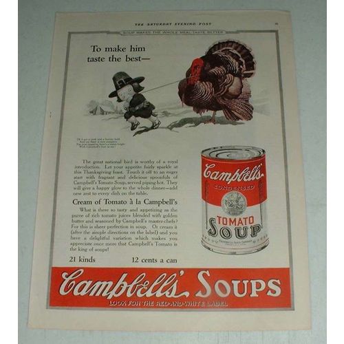 1923 Campbell's Tomato Soup Ad - Make Him Taste the Best