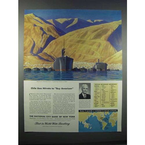 1946 National City Bank of New York Ad - Rockwell Kent