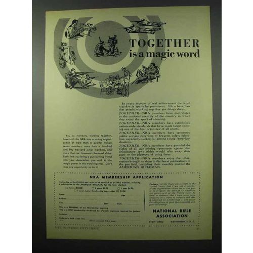 1953 National Rifle Association NRA Ad - Together