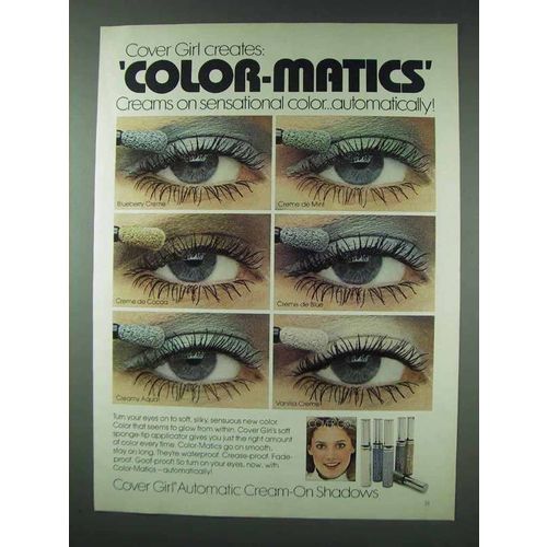 1978 Cover Girl Automatic Cream-On Shadows Ad