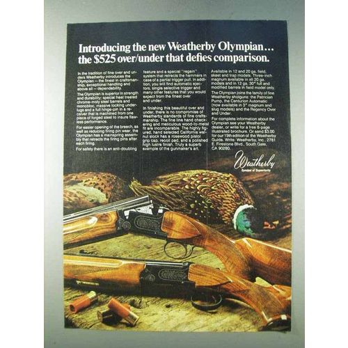 1978 Weatherby Olympian Shotgun Ad - Defies Comparison