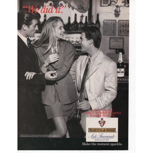 Martini & Rossi classic Full Page Print Ad May 1992