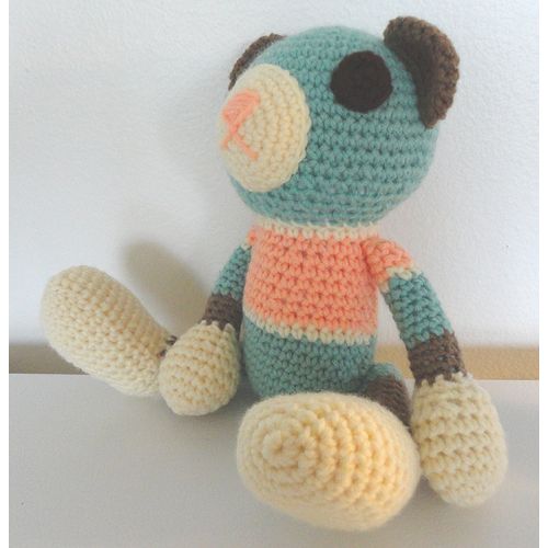 TEDDY amigurumi bear multicolor height 11 inches