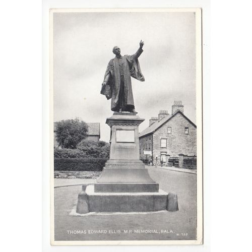 Memorial Statue Thomas Edward Ellis MP Bala Postcard Merionethshire