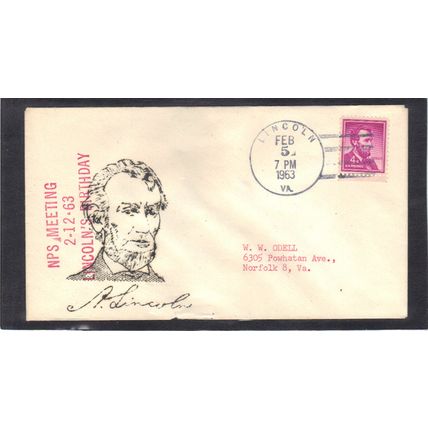 Event NPS Meeting 1036 4c Abraham Lincoln (Unkn Cachet-Stamped/A) CV00997
