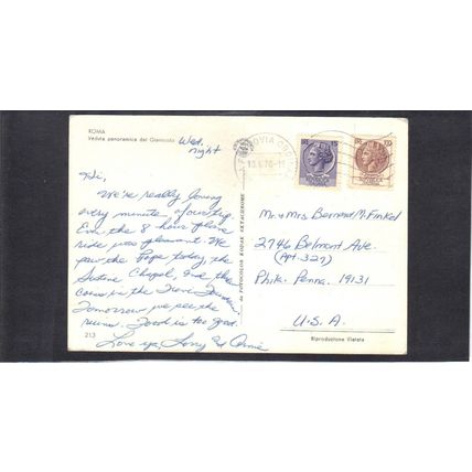 Used Postcard Italy Stamps/2 CV02868