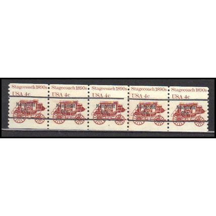 1898Ab 4c Stagecoach Fine MNH Dry Gum PNC 6/5 Line Gap AA0091