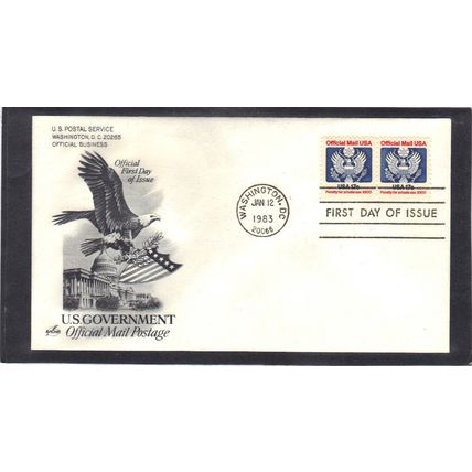 FDC Art Craft O130 17c Offical Mail Pair (Cachet-U/A) CV00039