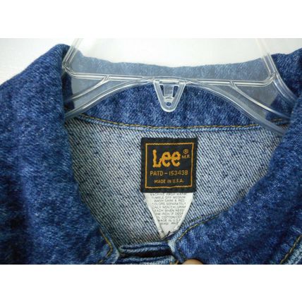 VTG Lee Denim Trucker Jacket Made In USA Size Large Vintage