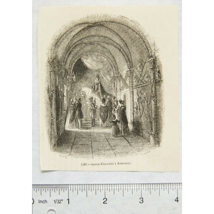 1860s engraving - Queen Elizabeth's Armoury