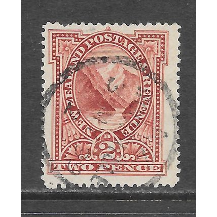 NEW ZEALAND QV 1898 SG248 PEMBROKE MILFORD SOUND USED 2d