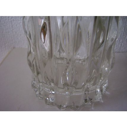 Vintage Fidenza Vetraria Column Vase 1960s Stampi Francolini Italy Vertical Wave