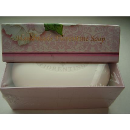New unused Handmade Florentine Scented Soap Pink Peony 300g Box Italian Gift Box