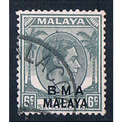 Malaysia 1945 SG6a mal2 British Military Administration 6c Used Stamp