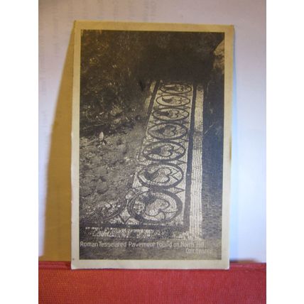 roman pavement, COLCHESTER, ESSEX , unused antique postcard by Poyser (local) #