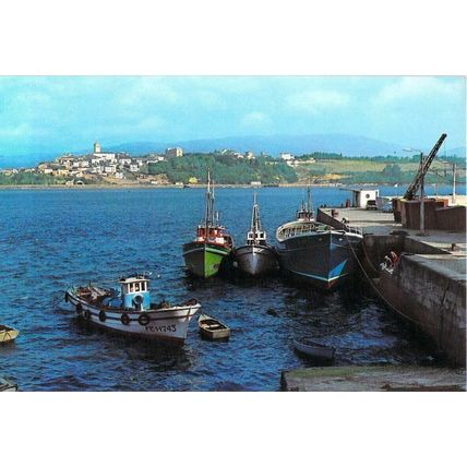 Ribadeo Muelle de Mirasol Spain postcard used VGC