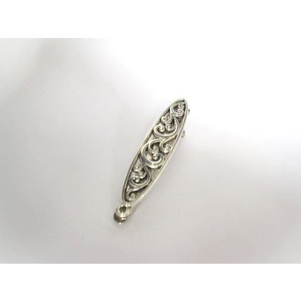 Shiny silver tone metal vine alligator hair claw clip fine hair