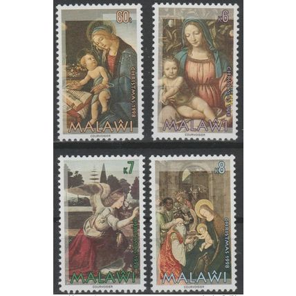 Malawi 1998 Mi. 694 - 697 Christmas Noël Natal Botticelli Da Vinci Art Painting