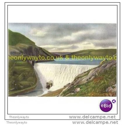 ELAN VALLEY, CABAN GOCH DAM, WALES, C81, Postcard