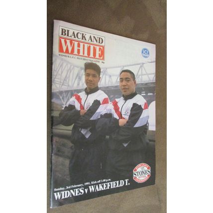 1991 Rugby Football League Programme - Widnes v Wakefield Town