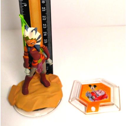 Star Wars Disney Infinity Ahsoka Tano 3.0 Figure & Mickey 1.0 Power Disc Lot