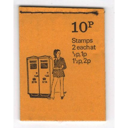 DN62 10p Booklet OCTOBER 1973 Pillar Box No.9 1973 type